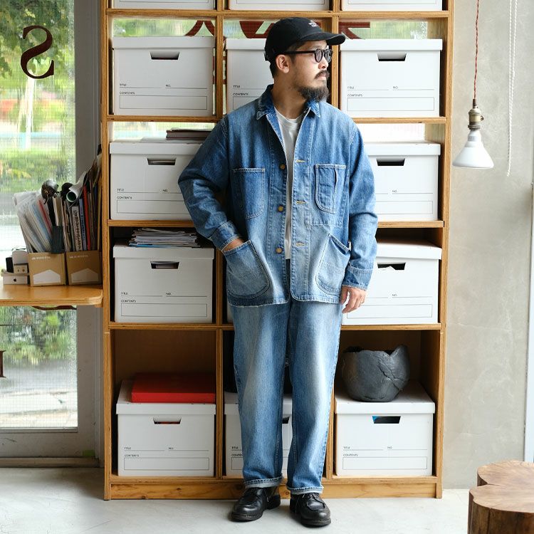 SALE 20%OFF】Organic Cotton 13.5Oz Selvedge Denim Coverall Jacket SALE 20%OFF】Organic Cotton 13.5Oz Selvedge Denim Coverall Jacket