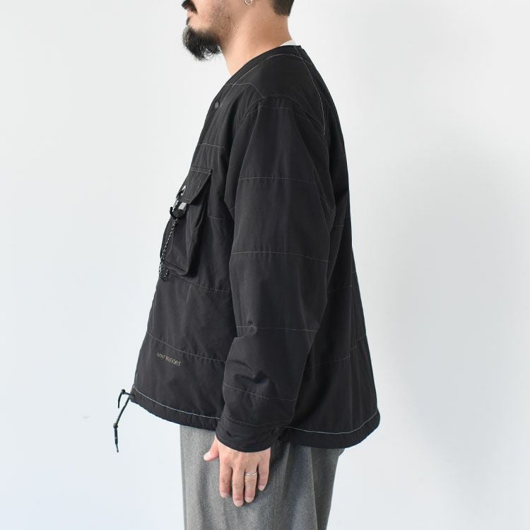 Cotton Nylon Octa collarless shirt jacket コットンナイロン オクタ