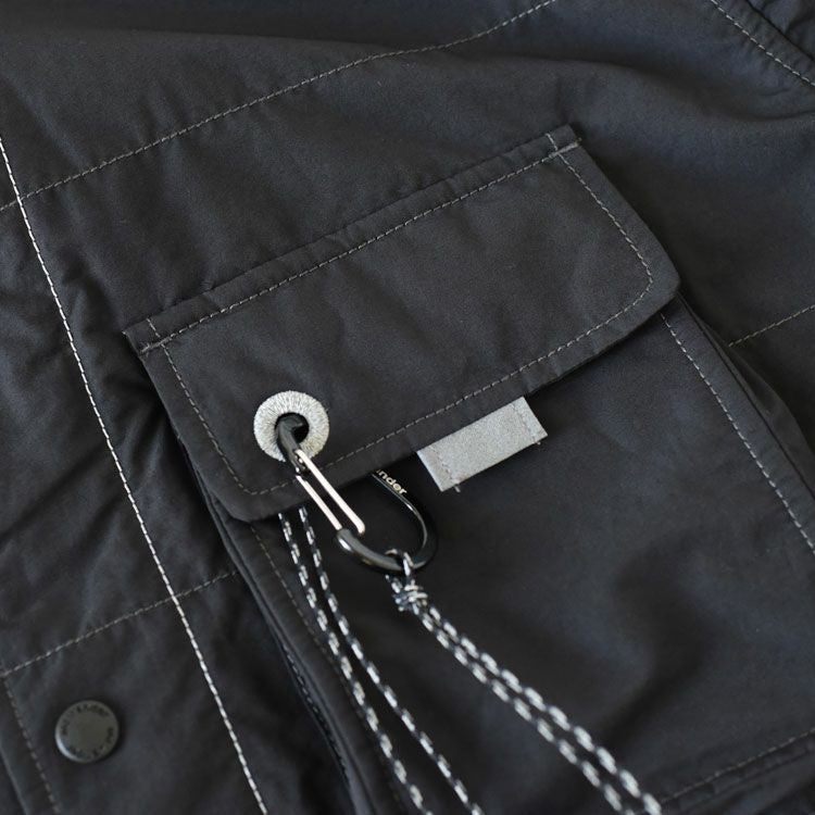 SALE 10％OFF】Cotton Nylon Octa collarless shirt jacket コットン