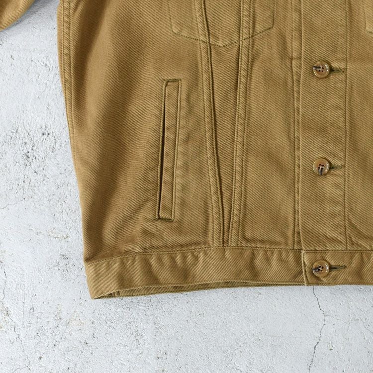 SILKNIZED CHINO TRUCKER JACKET (men) シルクナイズド チノ トラッカージャケット