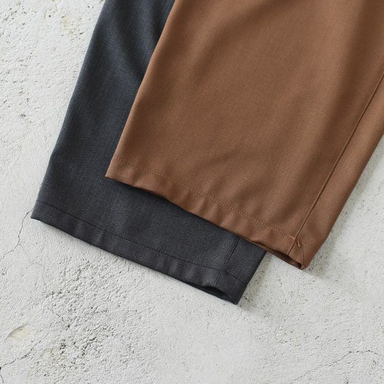 SALE 30％OFF】WOOL MIX THREE TUCK WIDE PANTS ウールミックス スリー