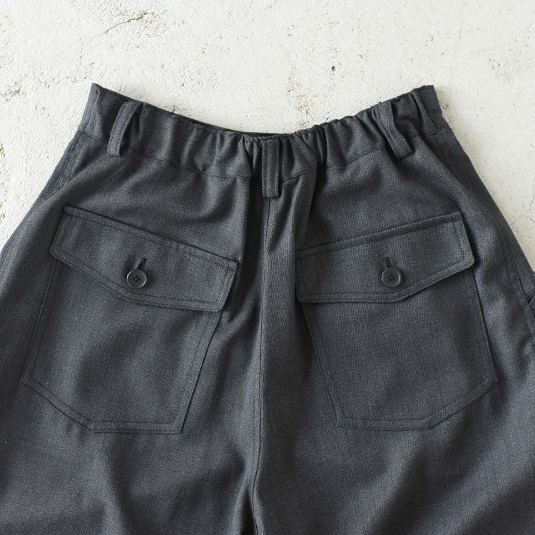 SALE 30％OFF】WOOL MIX THREE TUCK WIDE PANTS ウールミックス スリー