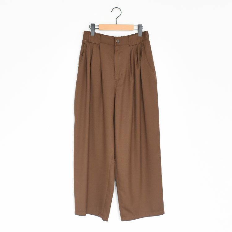 SALE 30％OFF】WOOL MIX THREE TUCK WIDE PANTS ウールミックス スリー