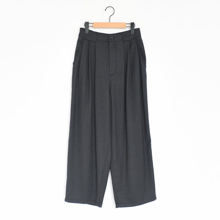 WOOL MIX THREE TUCK WIDE PANTS ウールミックス スリータックワイドパンツ
