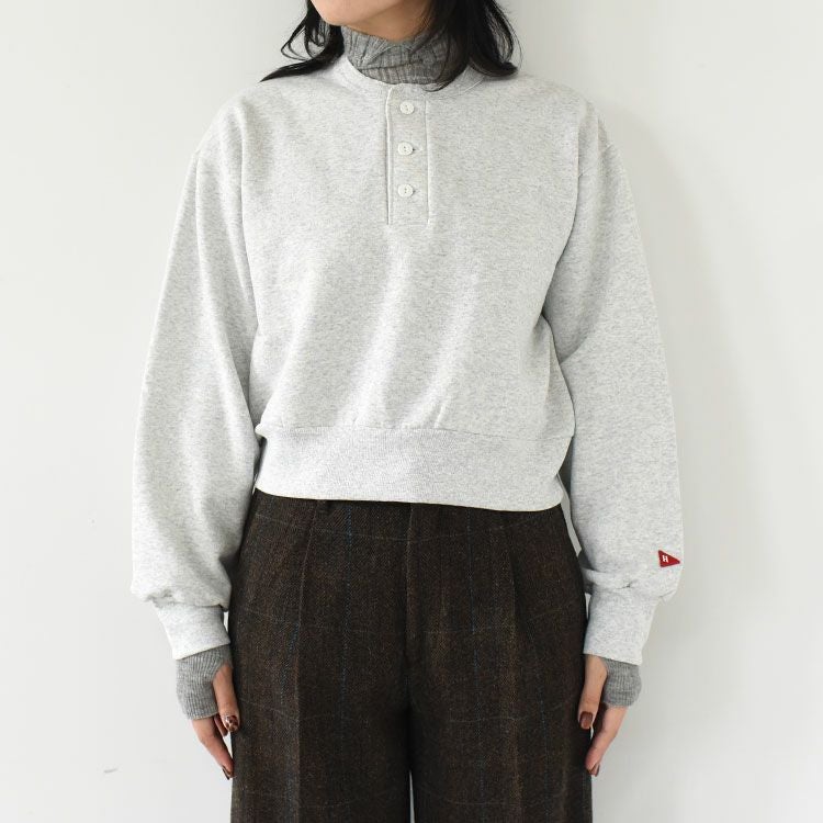 クラシックスウェット　ヘンリーネック長袖