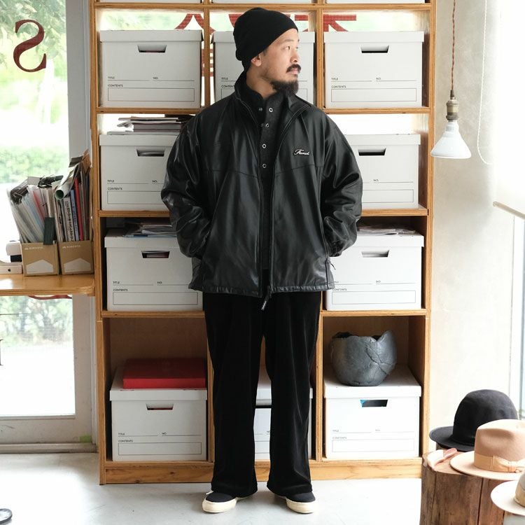 SALE 20％OFF】Synthetic Leather Zip Up Jacket シンセティックレザー