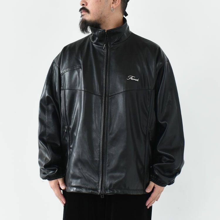 SALE 20％OFF】Synthetic Leather Zip Up Jacket シンセティックレザー
