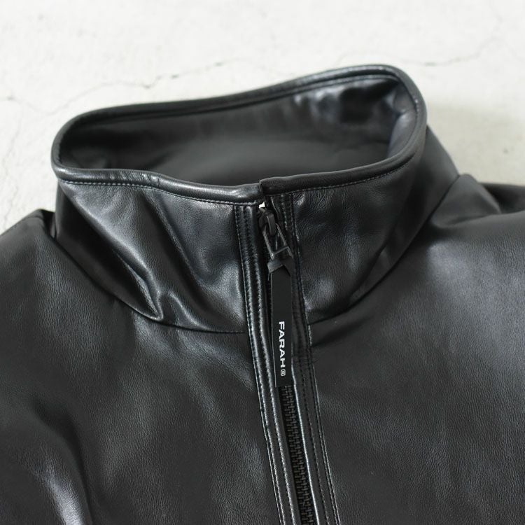 Synthetic Leather Zip Up Jacket シンセティックレザー ジップアップジャケット