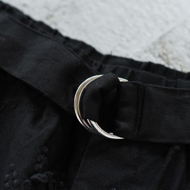 SALE 20％OFF】3D embroidery twill easy pants 3Dエンブロイダリー