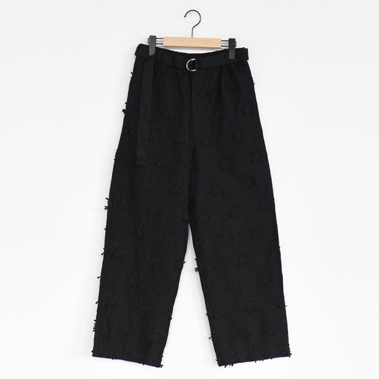 SALE 20％OFF】3D embroidery twill easy pants 3Dエンブロイダリー