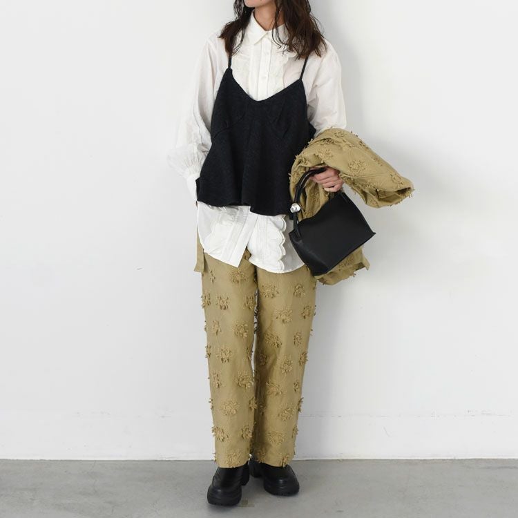 SALE 20％OFF】front scallop ribbon blouse フロントスカラップリボン