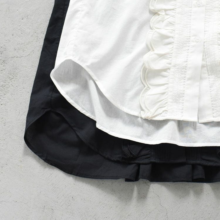 SALE 30％OFF】front scallop ribbon blouse フロントスカラップリボン