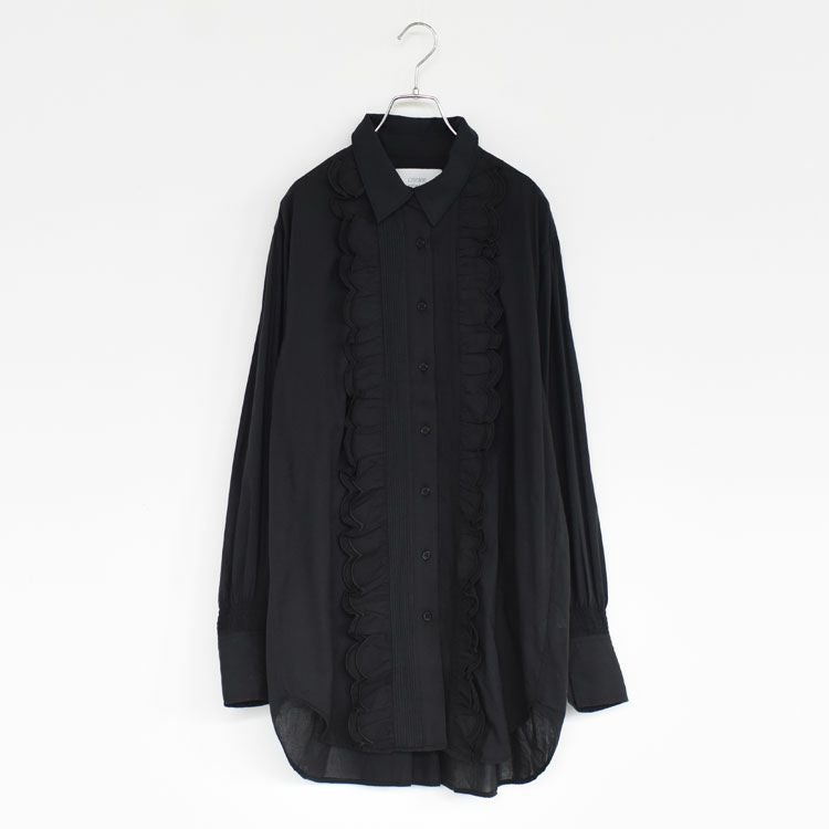 SALE 20％OFF】front scallop ribbon blouse フロントスカラップリボン