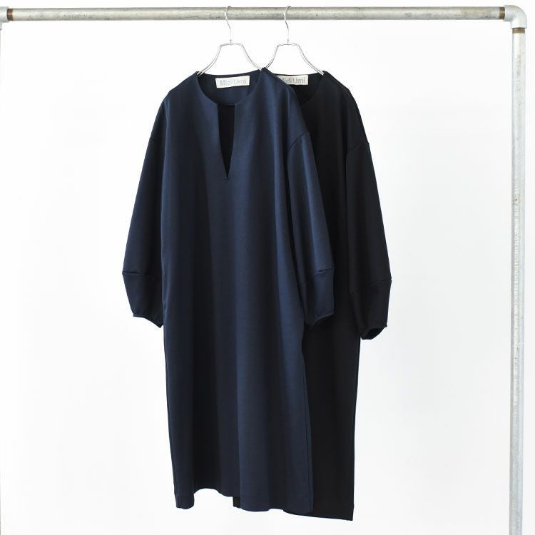 smooth double-knit skipper onepiece スムースダブルニットスキッパーワンピース