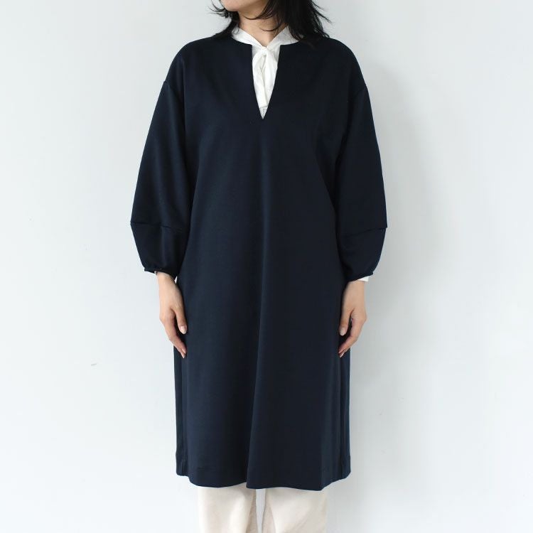 SALE 20％OFF】smooth double-knit skipper onepiece スムースダブル