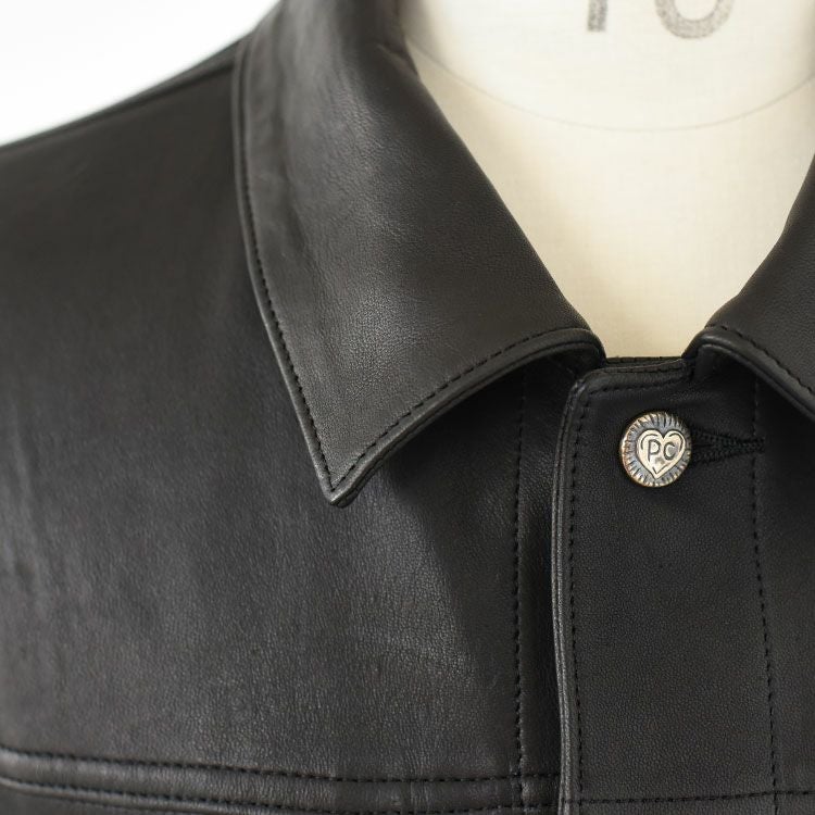 LEATHER JACKET W/SILVER BUTTON（ENTREFINO）