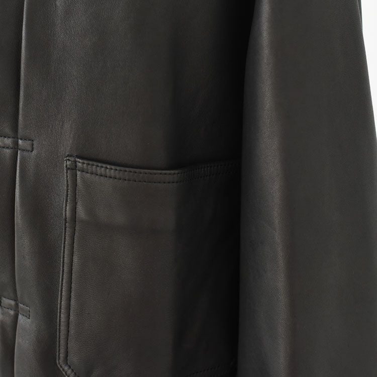 LEATHER JACKET W/SILVER BUTTON（ENTREFINO）
