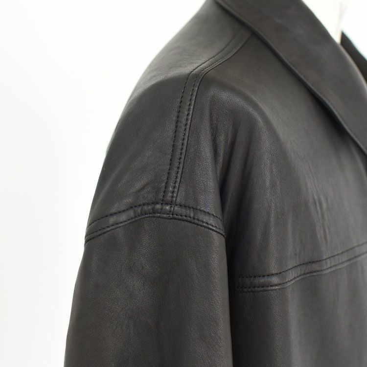 LEATHER JACKET W/SILVER BUTTON（ENTREFINO）