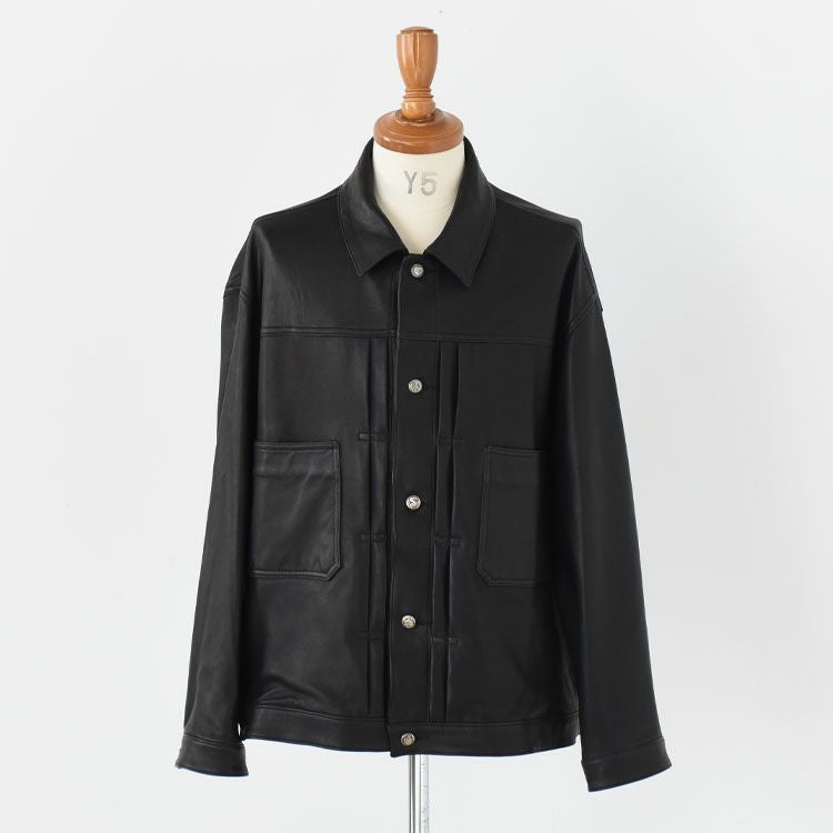 LEATHER JACKET W/SILVER BUTTON（ENTREFINO）