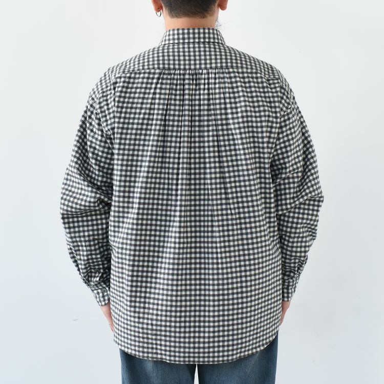 ROLL UP FLANNEL GINGHAM CHECK SHIRT ロールアップ フランネル ギンガムチェックシャツ