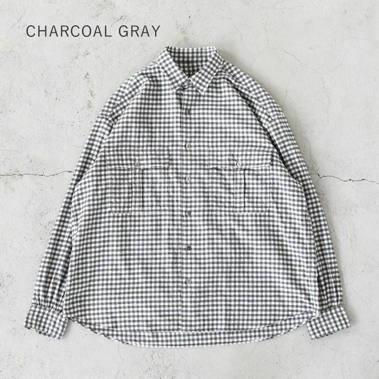 ROLL UP FLANNEL GINGHAM CHECK SHIRT ロールアップ フランネル