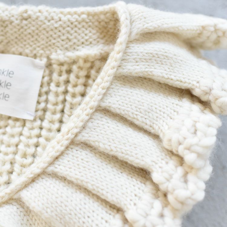 hand knit ruffle vest ハンドニット ラッフルベスト