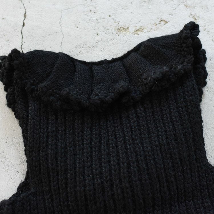 SALE 20％OFF】hand knit ruffle vest ハンドニット ラッフルベスト/CC