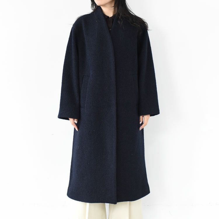 Collarless Cocoon Coat カラーレス コクーンコート