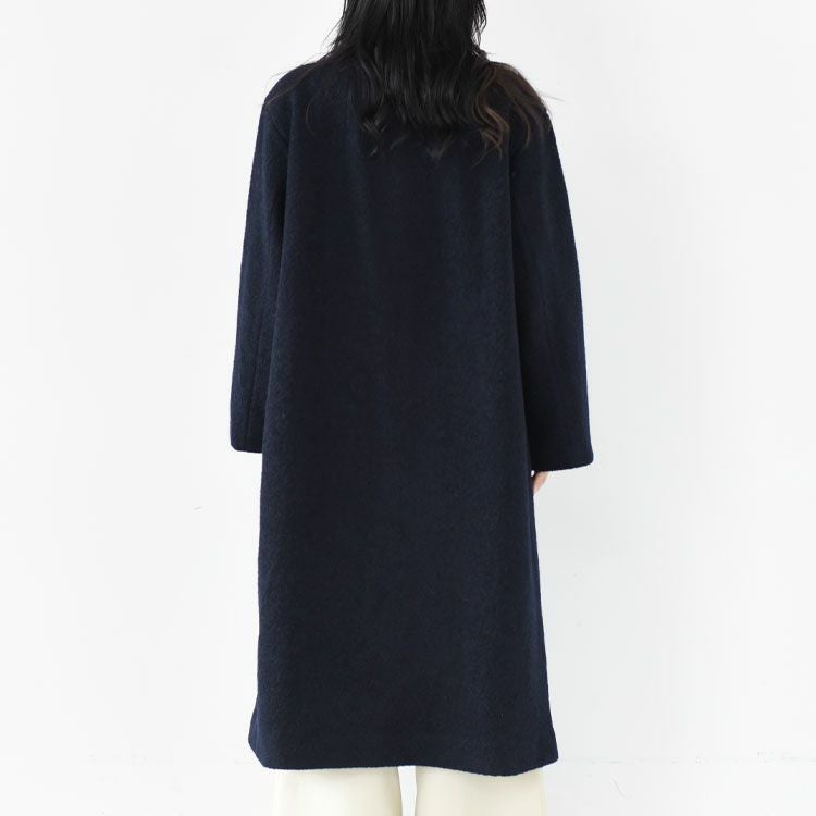 Collarless Cocoon Coat カラーレス コクーンコート