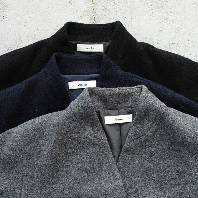 SALE 30％OFF】Collarless Cocoon Coat カラーレス コクーンコート
