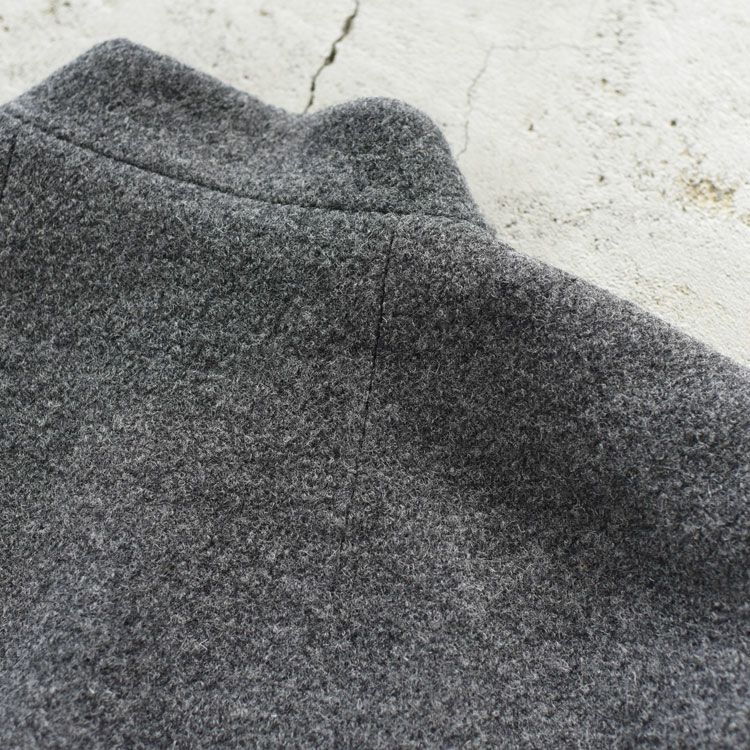 SALE 30％OFF】Collarless Cocoon Coat カラーレス コクーンコート