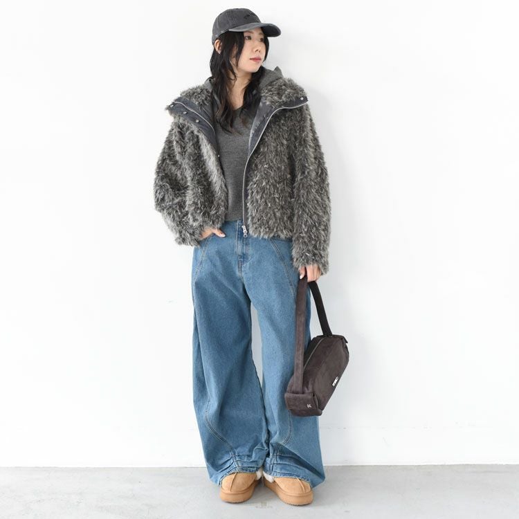 tuck design denim pants タックデザインデニムパンツ/KM25WG03/Knuth