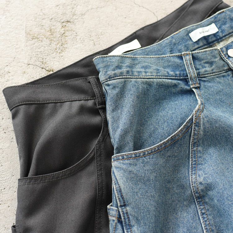tuck design denim pants タックデザインデニムパンツ/KM25WG03/Knuth