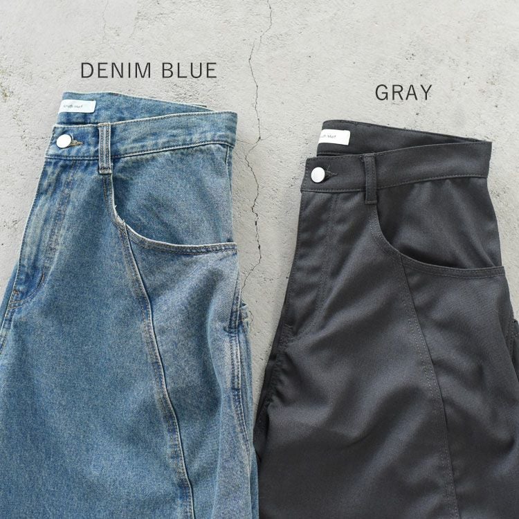 tuck design denim pants タックデザインデニムパンツ/KM25WG03/Knuth