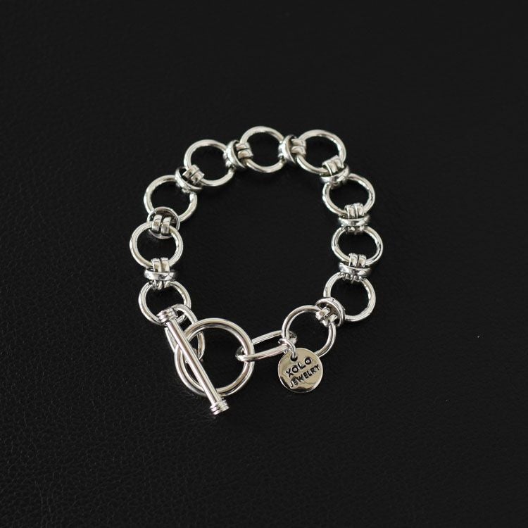 Horn link Bracelet -12mm-/XOB019-17/XOLO JEWELRY（ショロジュエリー 