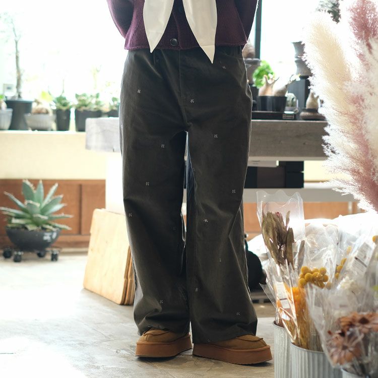 K motif velveteen pants(unisex) kモチーフベルベティーンパンツ