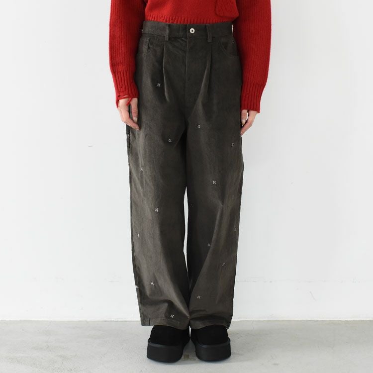K motif velveteen pants(unisex) kモチーフベルベティーンパンツ