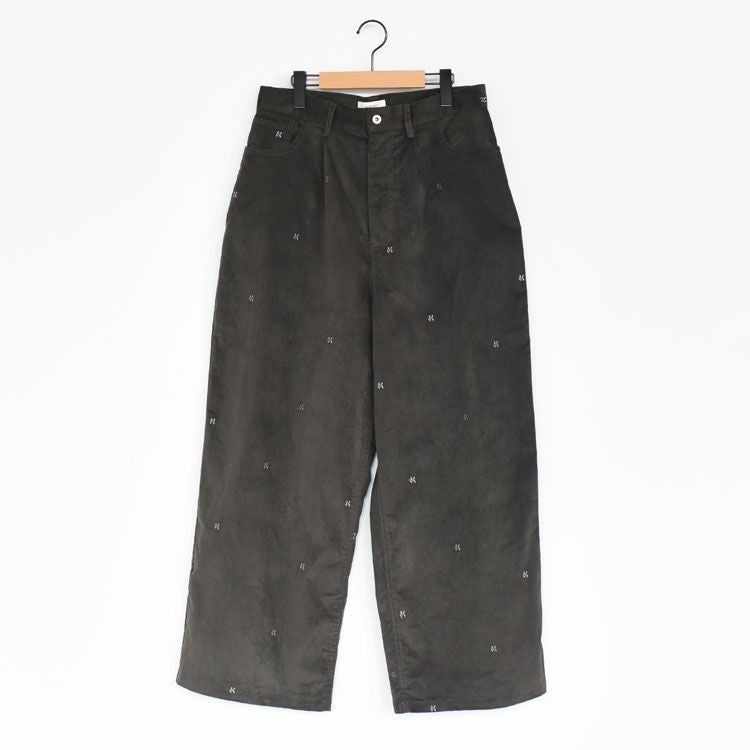 K motif velveteen pants(unisex) kモチーフベルベティーンパンツ