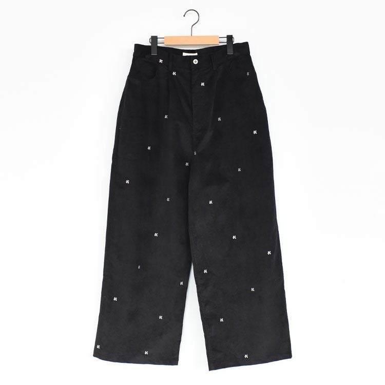 K motif velveteen pants(unisex) kモチーフベルベティーンパンツ