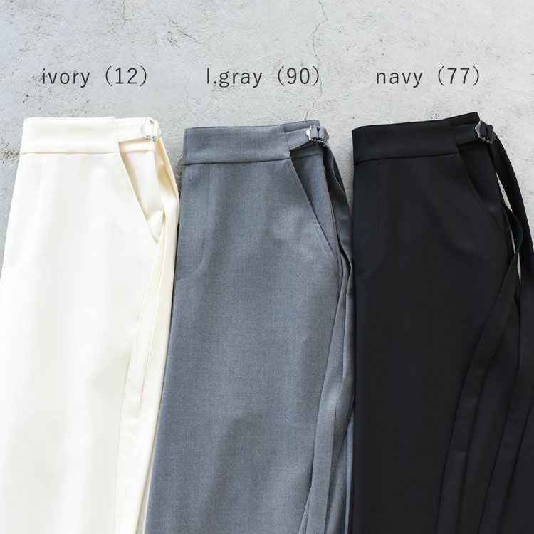 side buckle pants サイドバックルパンツ/4-260064/mizuiro ind