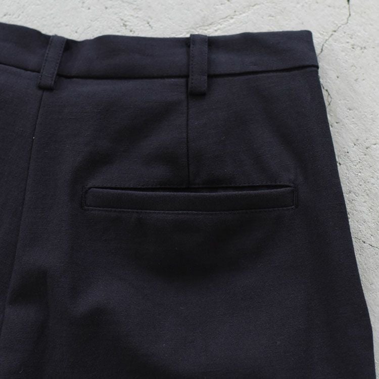 back satin two-tuck pants バックサテンツータックパンツ