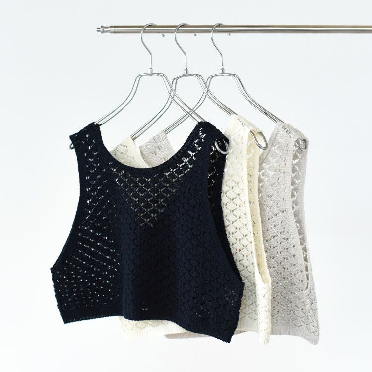 2way short knit vest 2wayショートニットベスト