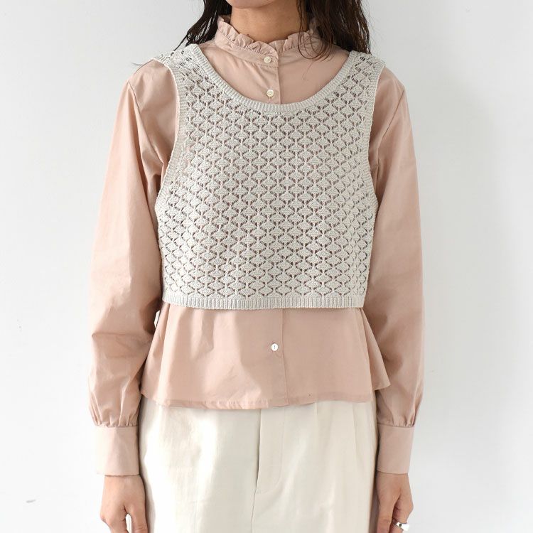 2way short knit vest 2wayショートニットベスト