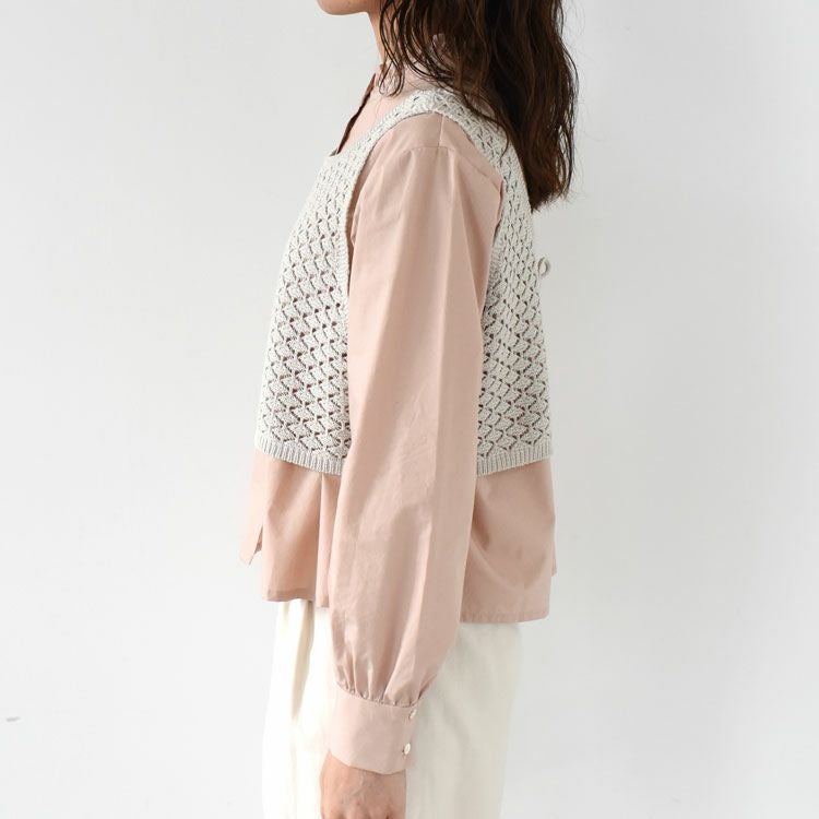 2way short knit vest 2wayショートニットベスト