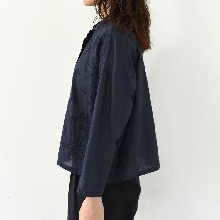 lace stand collar wide shirt レーススタンドカラーワイドシャツ