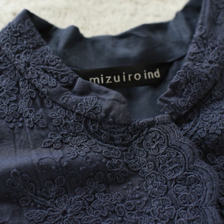 lace stand collar wide shirt レーススタンドカラーワイドシャツ/1