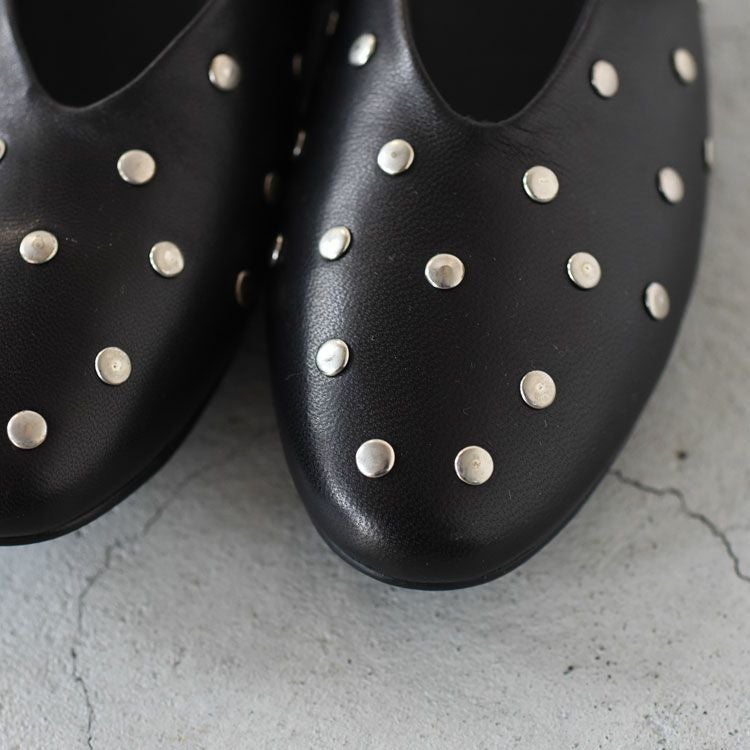 スタッズレザー メリージェーンフラットシューズ