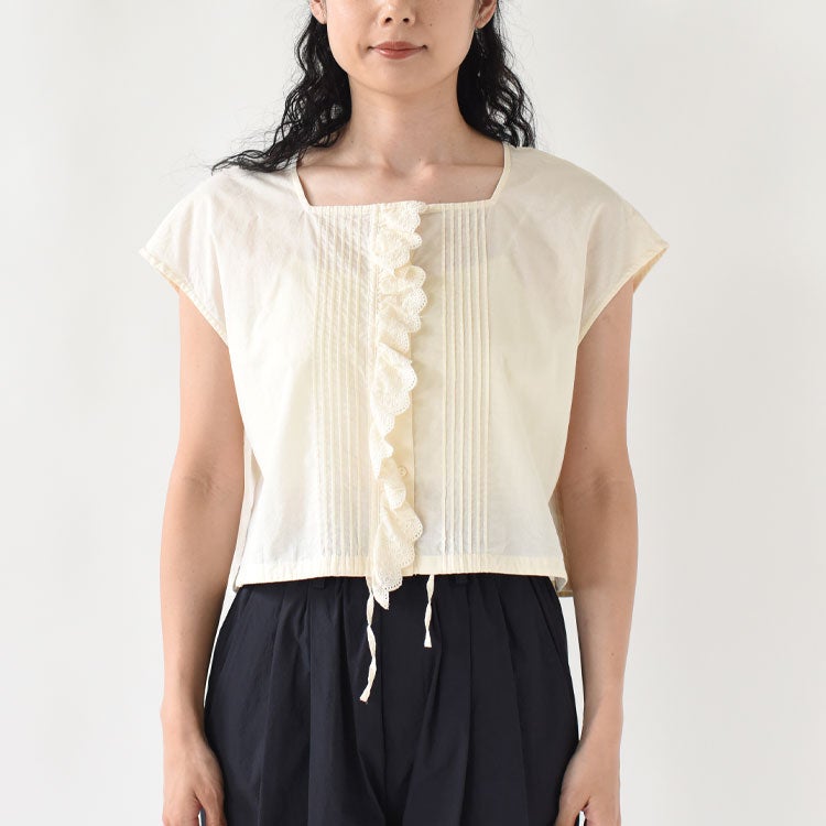 SALE 10％OFF】pin tuck lace vest ピンタックレースベスト/1-730079
