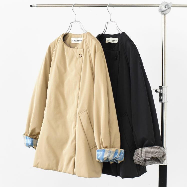 COLLARLESS PADDED COAT カラーレス パデッドコート