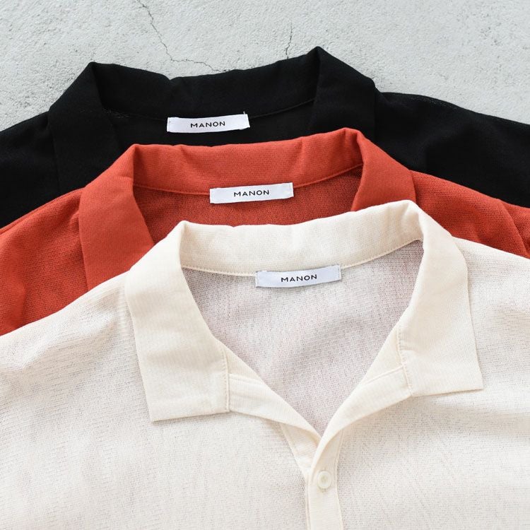 STRECH TULE POLO SHT ストレッチチュールポロシャツ